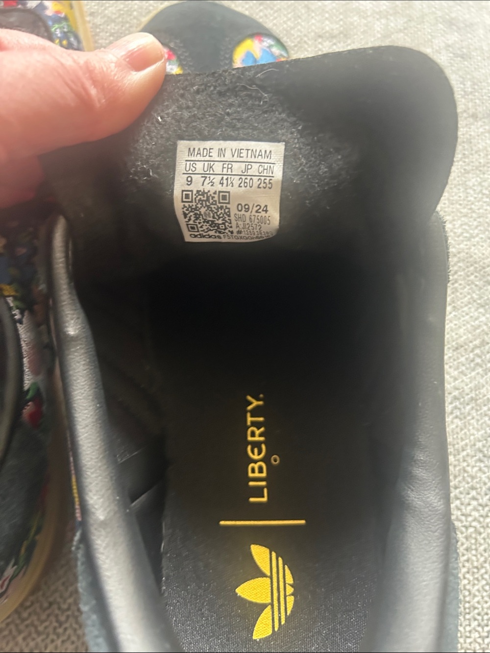 adidas Women’s Black Floral Platform Sneakers - Picture 4 of 4